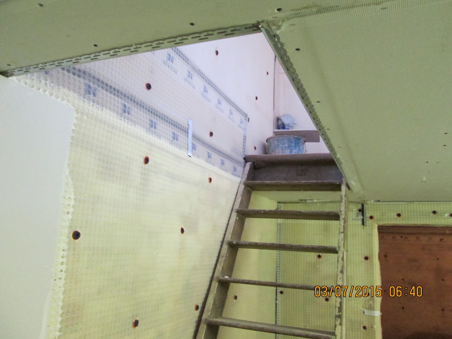 Below-ground wall prepared for tanking