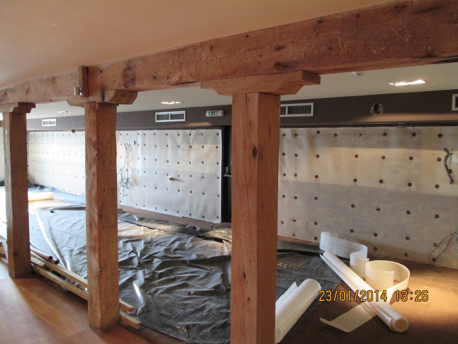 Commercial basement membrane install