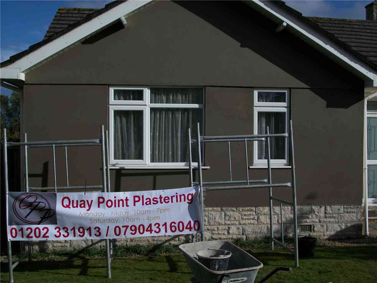 A live Quay Point Plastering project